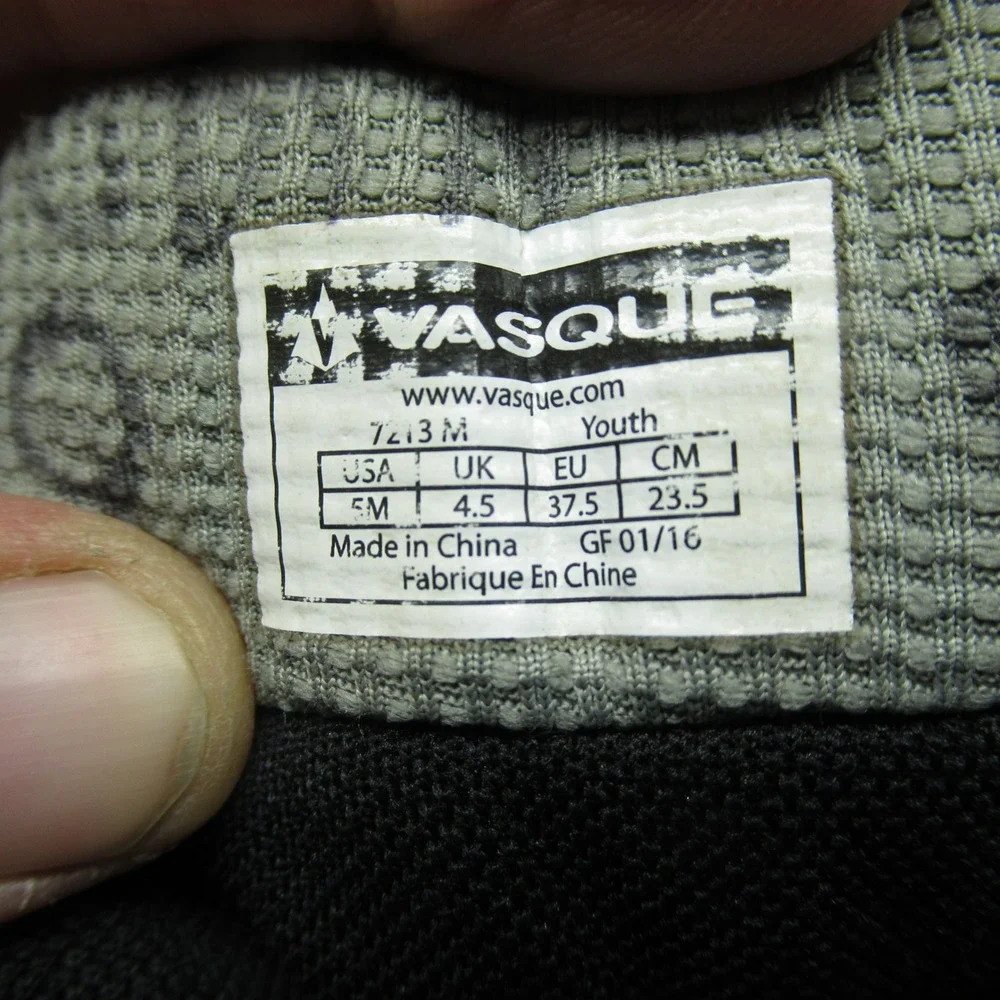 Vasque Youth Boots 5 M Gray Lace-Up‎ Waterproof Lightweight Trail Outdoor Hiking
